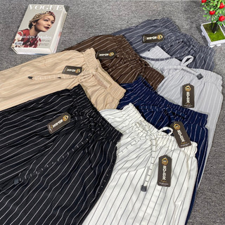 Rolux Fashion - Everyday pants Celana Kulot Stripe Motif Garis Formal Casual Wanita Jumbo L-XXXL