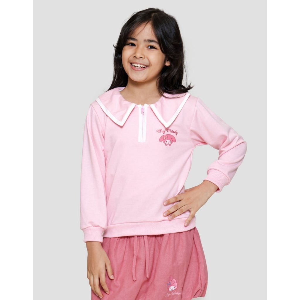 N3W 0R1 S4NRIO MY MELODY TOP BEAUTIFUL COLLAR SWEATSHIRT 3 4 5 6 7 8 ปี