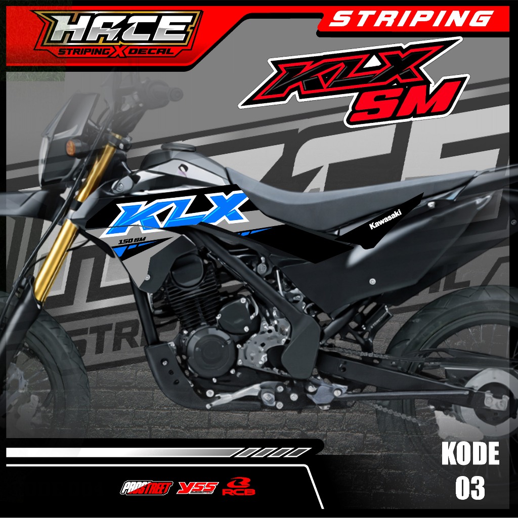 03 สติ๊กเกอร์ STRIPING KLX 150 SM-STRIPING KLX 150 SM