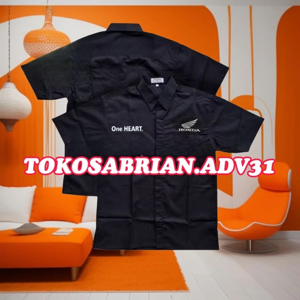 KEMEJA เสื้อ Honda Oneheart เสื้อ Honda Oneheart Honda Oneheart K1 Uniform สีดํา