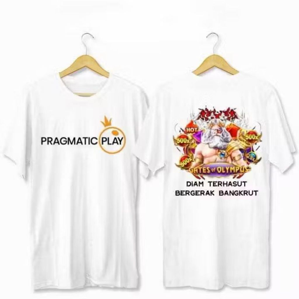 KATUN ￼No1 Unisex Pragmatic Play Slot เสื้อยืดผู้ชาย/ผู้หญิง Top DIAM TO SEE MOVING BANGKRUT หวีผ้าฝ