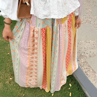 ROSEA SKIRT-ROK FLORAL-ROK RAYON PANJANG WANITA BUNGA ~by Fivefourite.wear