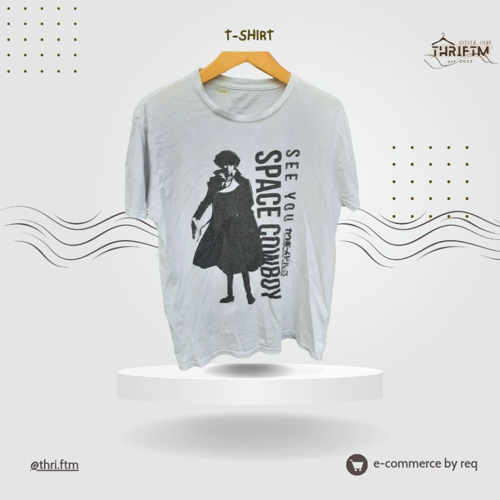 White Tee Official Merch Cowboy Bebop "See You Space Cowboy"