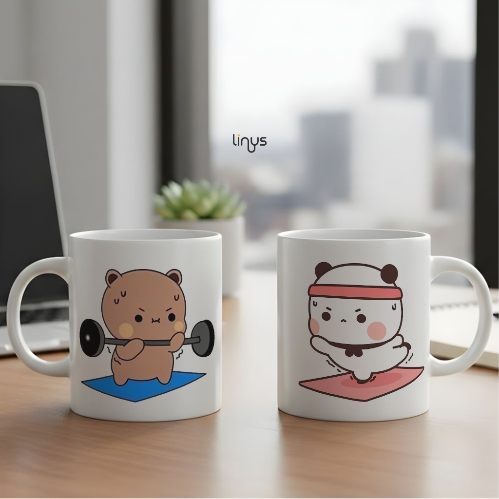 Mug Bubu Dudu ฟิตเนสและถ้วยโยคะ Dudu Bubu Gym