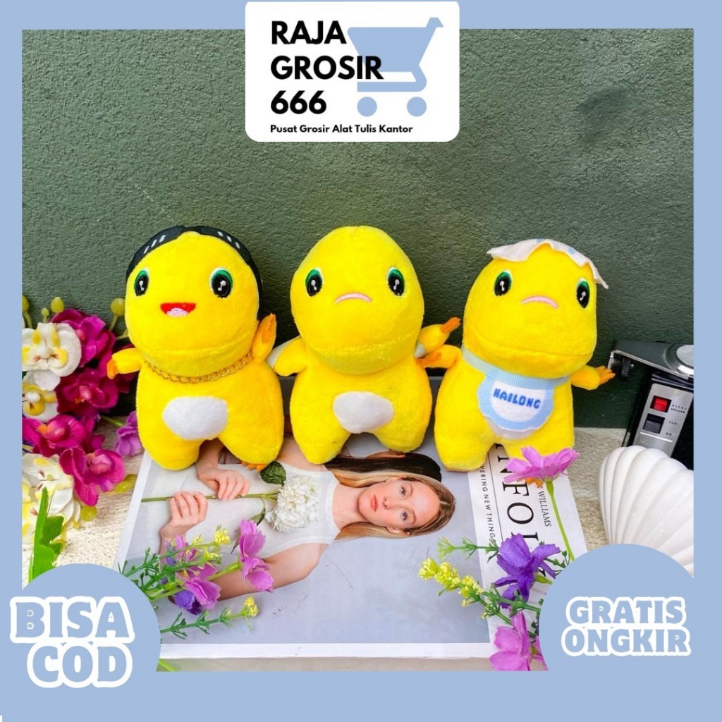 GANTUNGAN LUXURY NAILONG DINO BELL DOLL KEYCHAIN GK-1832 KEYCHAIN