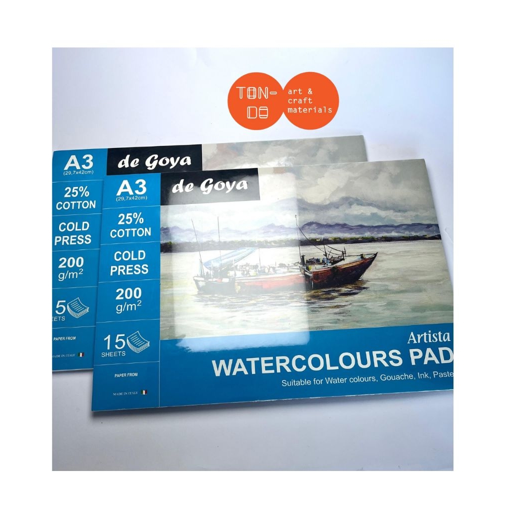 DE GOYA WATERCOLOR PAD A3 กดเย็น 200 แกรม