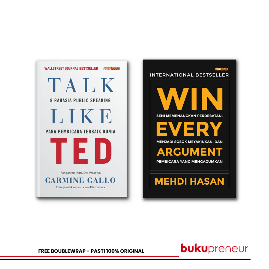 Bukupreneur - Talk Like Ted + Win Every Argument Book Package