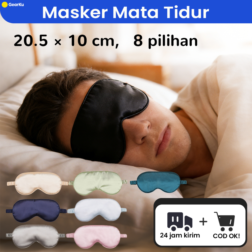 CAHAYA MATA Sleep Mask / Sleep Mask / Sleep Eye / Sleep Mask Premium Satin Silk - ออกแบบตามหลักสรีรศ