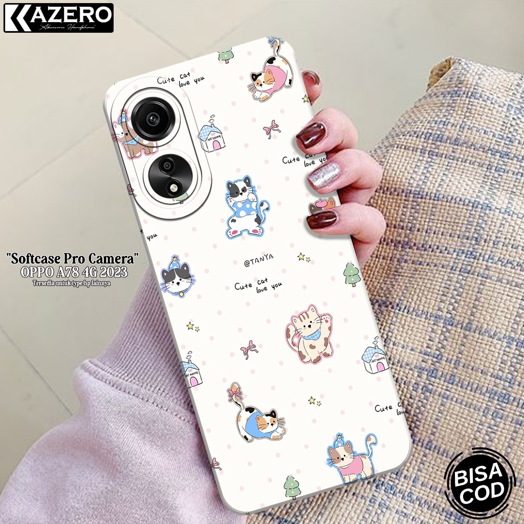 HP OPPO A78 4G เคสโทรศัพท์แฟชั่นล่าสุดกรณีการ์ตูน OPPO A78 4G ซิลิโคน Pro กล้อง Softcase OPPO A78 4G