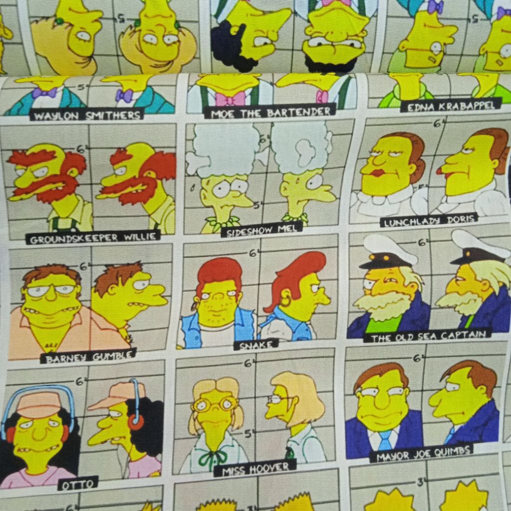 KATUN ใหม่ MOTIF ผ้าฝ้ายใหม่ล่าสุด POPLINE อิตาลีนําเข้าผ้า SIMSONS CHARACTER