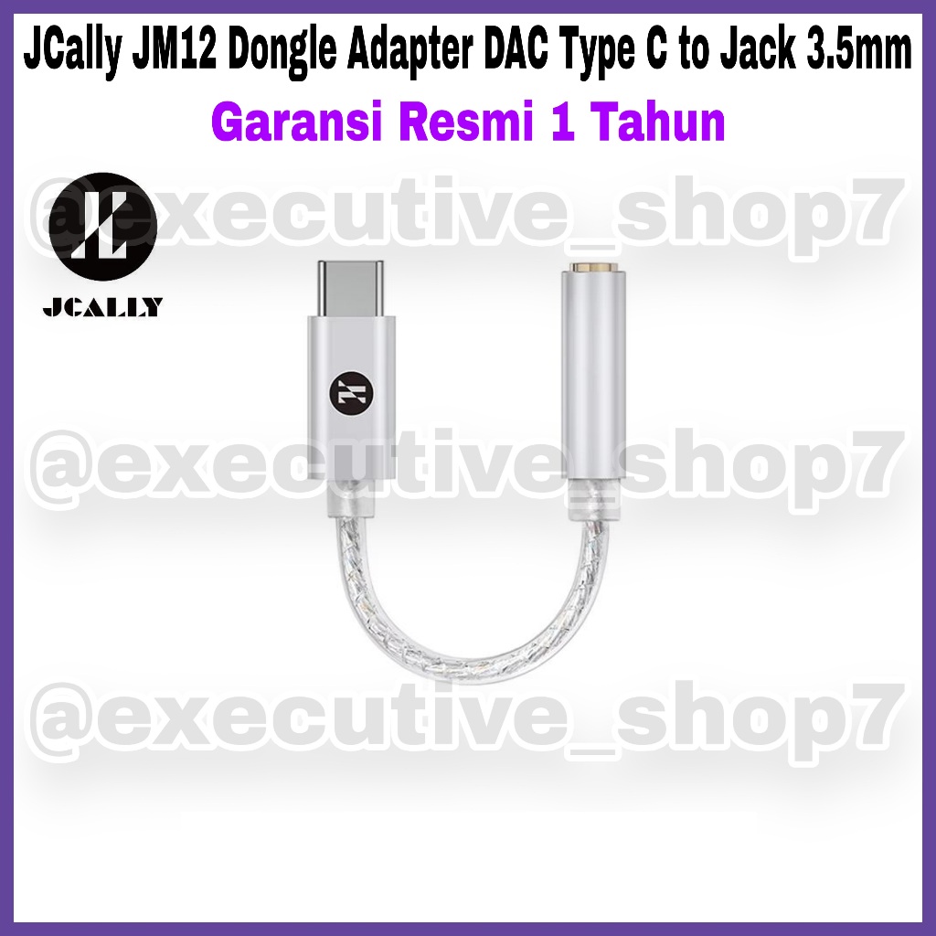 JCally JM12 Dongle Adapter DAC Type C ถึงแจ็ค 3.5 มม. - รับประกันอย่างเป็นทางการ 1 ปี
