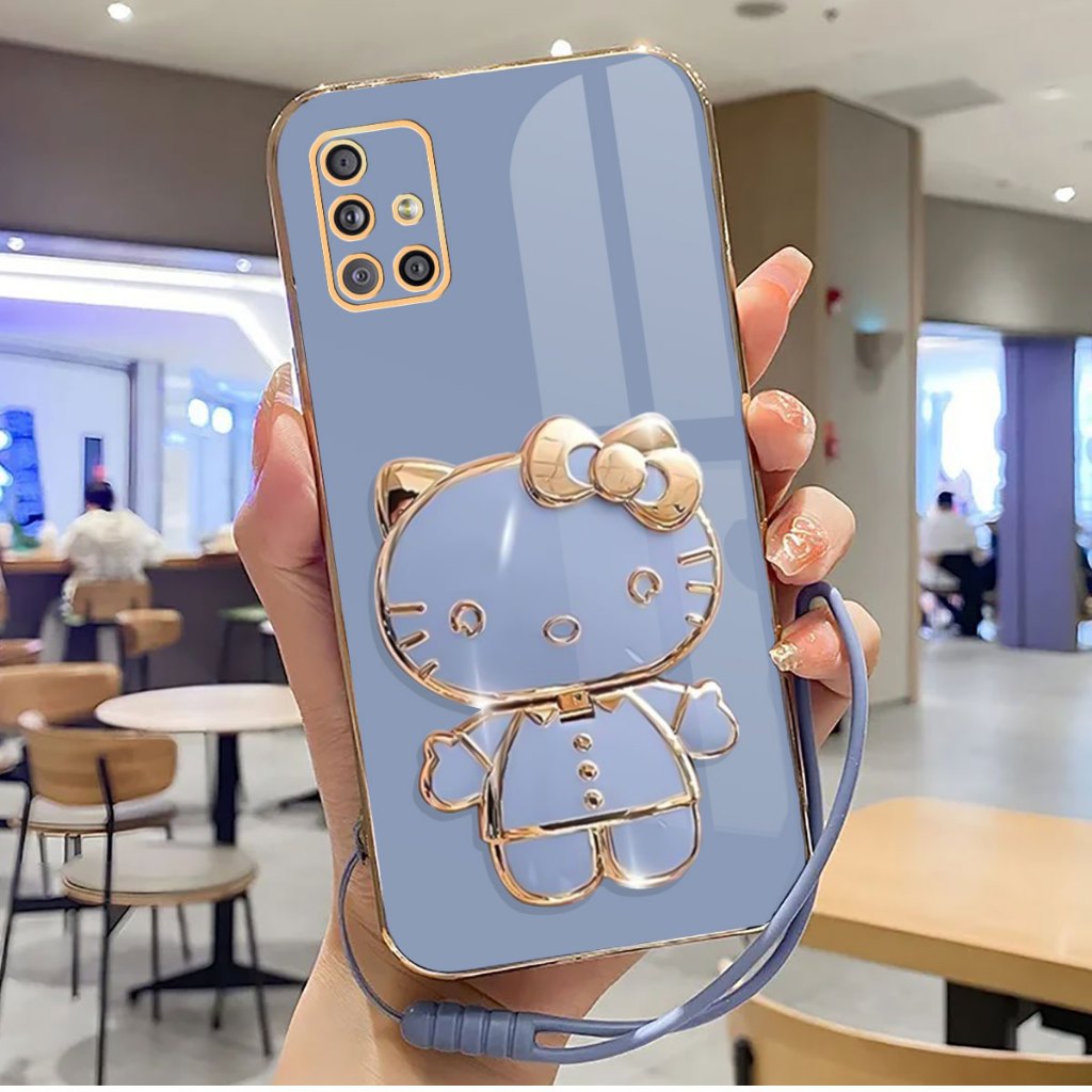 เคส Samsung A51 Softcase พร้อมขาตั้งกระจก