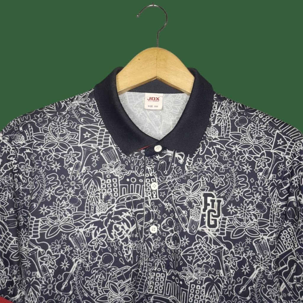 JDX GOLF AOP เสื้อยืดคอปกกีฬาสําหรับผู้ชาย Dri Fit เสื้อกีฬาผู้ชาย