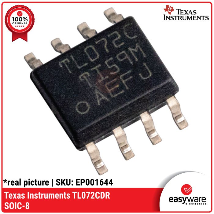 IC TL072 SMD IC OP AMP Texas Instruments TL072CDR SOIC-8 ต้นฉบับ IC FET อินพุตเครื่องขยายเสียง