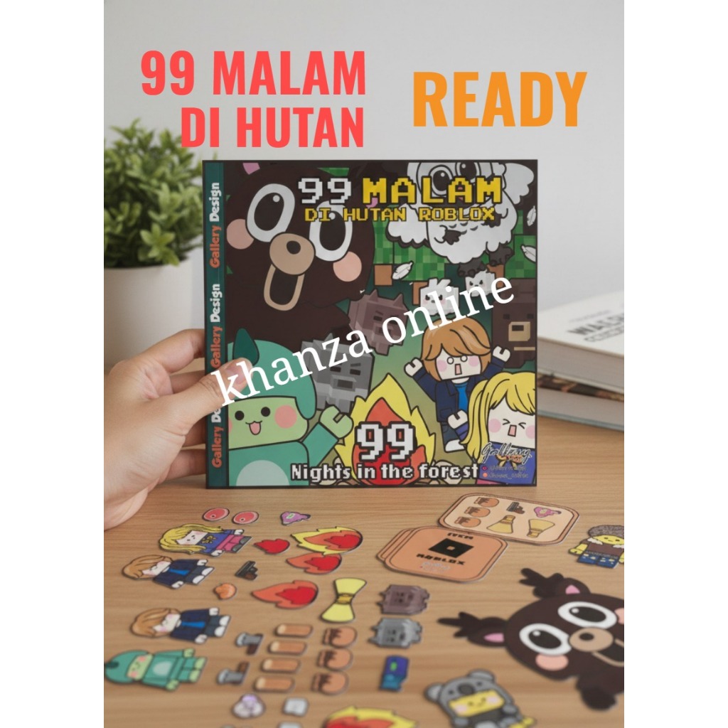 99 THE FOREST ROBLOX PAPERDOLL 99 NIGHTS IN THE FOREST หนังสือการศึกษากันน้ําของเล่นเด็กโดย Khanza O