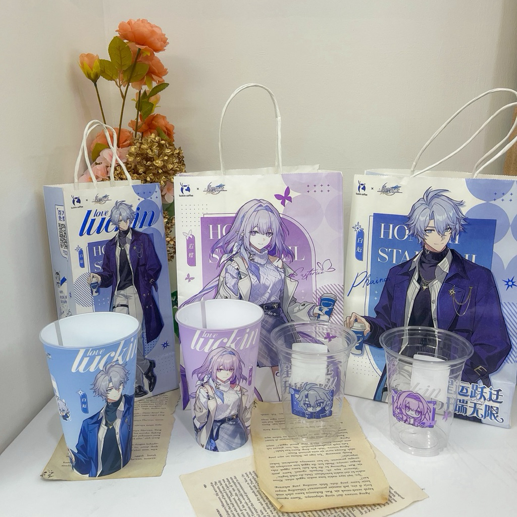 อย่างเป็นทางการ Honkai Star Rail HSR Luckin Coffee Collab x Painon Castore เครื่องดื่มอย่างเป็นทางกา