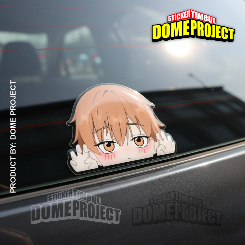 สติ๊กเกอร์ NGINTIP RAISED FLEXIBLE EMBLEM DENJI PEEK ANIME CHAINSAW MAN