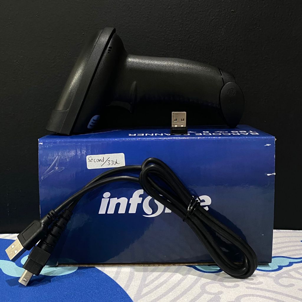Inforce เครื่องสแกนบาร์โค้ดไร้สาย Bluetooth USB T88 E-Facture 1D/2D Plug & play