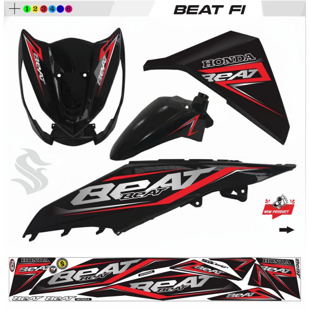BEAT FI STRIPING / BEAT PGM FI สติ๊กเกอร์