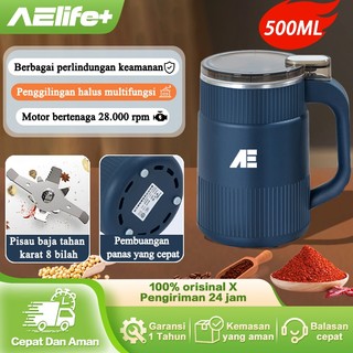AE 500ML Grinder Kopi Elektrik Blender Bumbu Blender Chopper Kapasitas Besar  Biji Kopi / Kedelai / Cabai