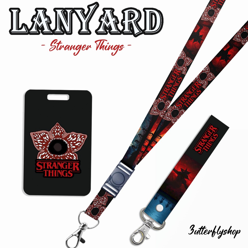 GANTUNGAN STRAP LANYARD Card HOLDER Stranger Things พวงกุญแจ - โทรศัพท์มือถือ - บัตรประจําตัว