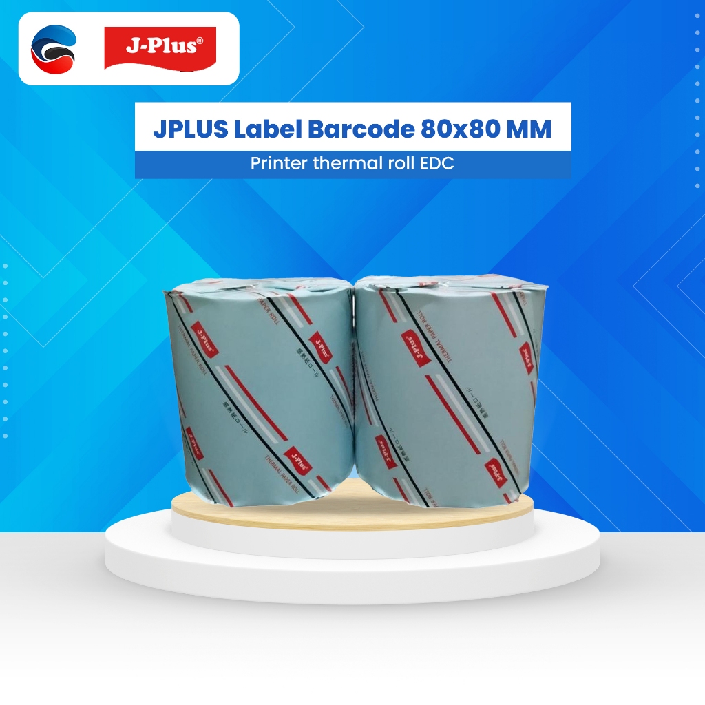 J-PLUS กระดาษความร้อน 80x80 MM EDC เครื่องพิมพ์ม้วนความร้อน 80 x 80 JPLUS กระดาษแกนความร้อน 19 มม. (
