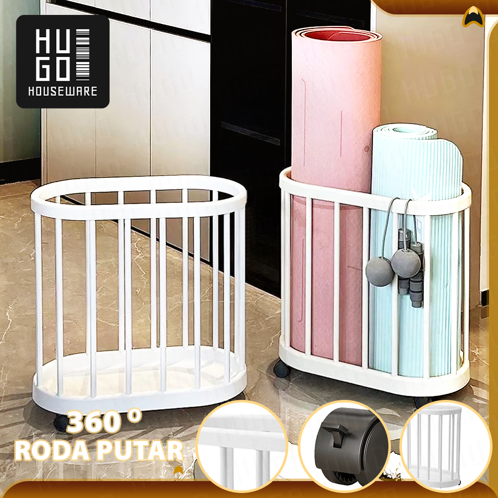 Hugo Houseware ตะกร้าซักผ้าอเนกประสงค์ที่ทันสมัยพร้อมล้อ Aesthetic Dirty Clothes Storage