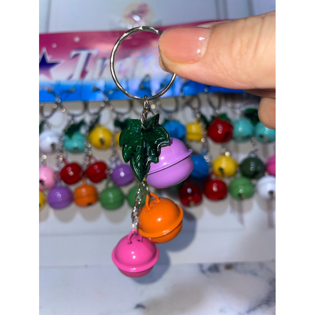 GANTUNGAN BELL-SHAPED HOUSE MOTORCYCLE KEYCHAIN - พวงกุญแจกระดิ่ง 3 ชิ้น - DOVE SOUND BELL CHARACTER