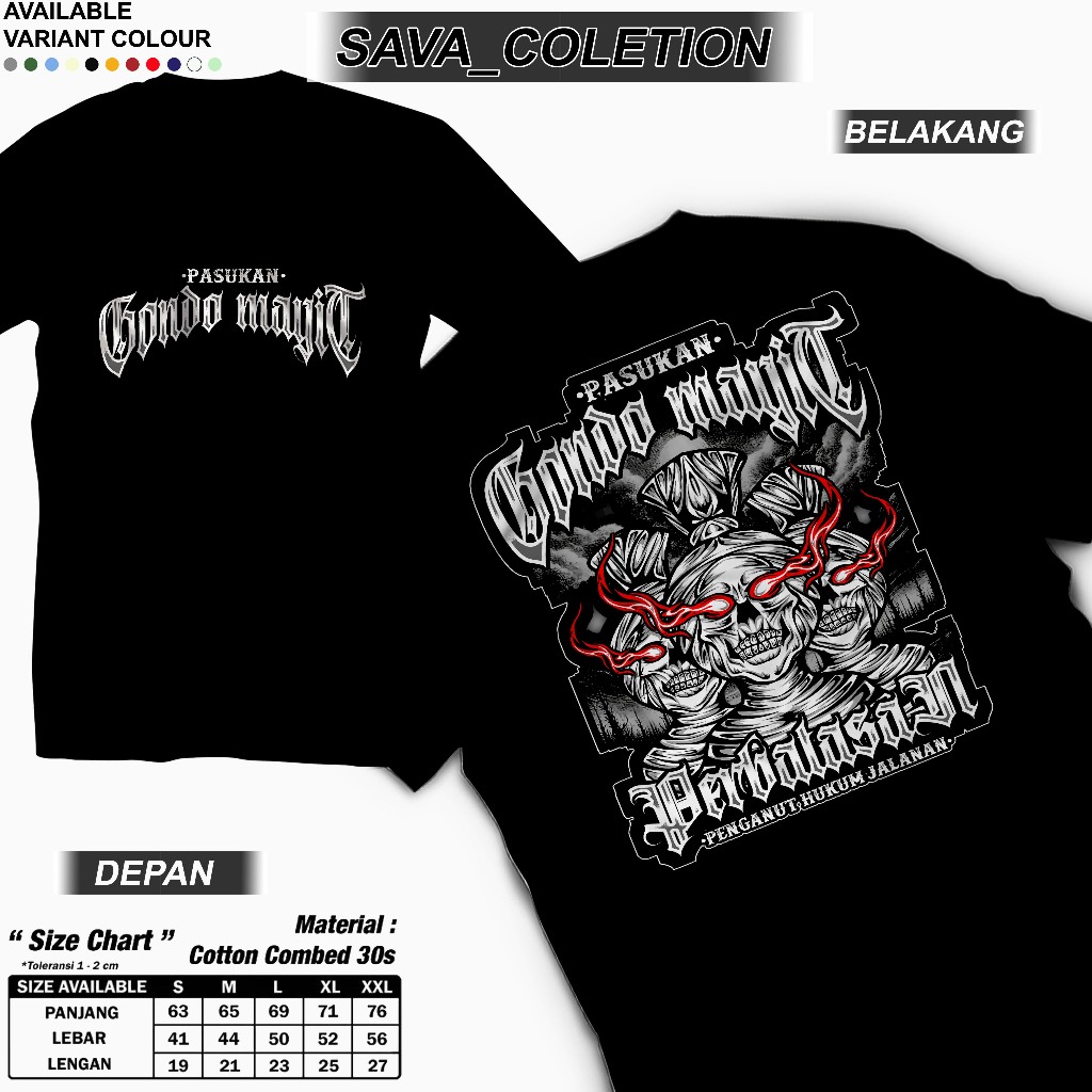 เสื้อยืด Viral Pocong, Rondo Mayit Troops, แฟชั่นระบายอากาศสําหรับผู้ชาย