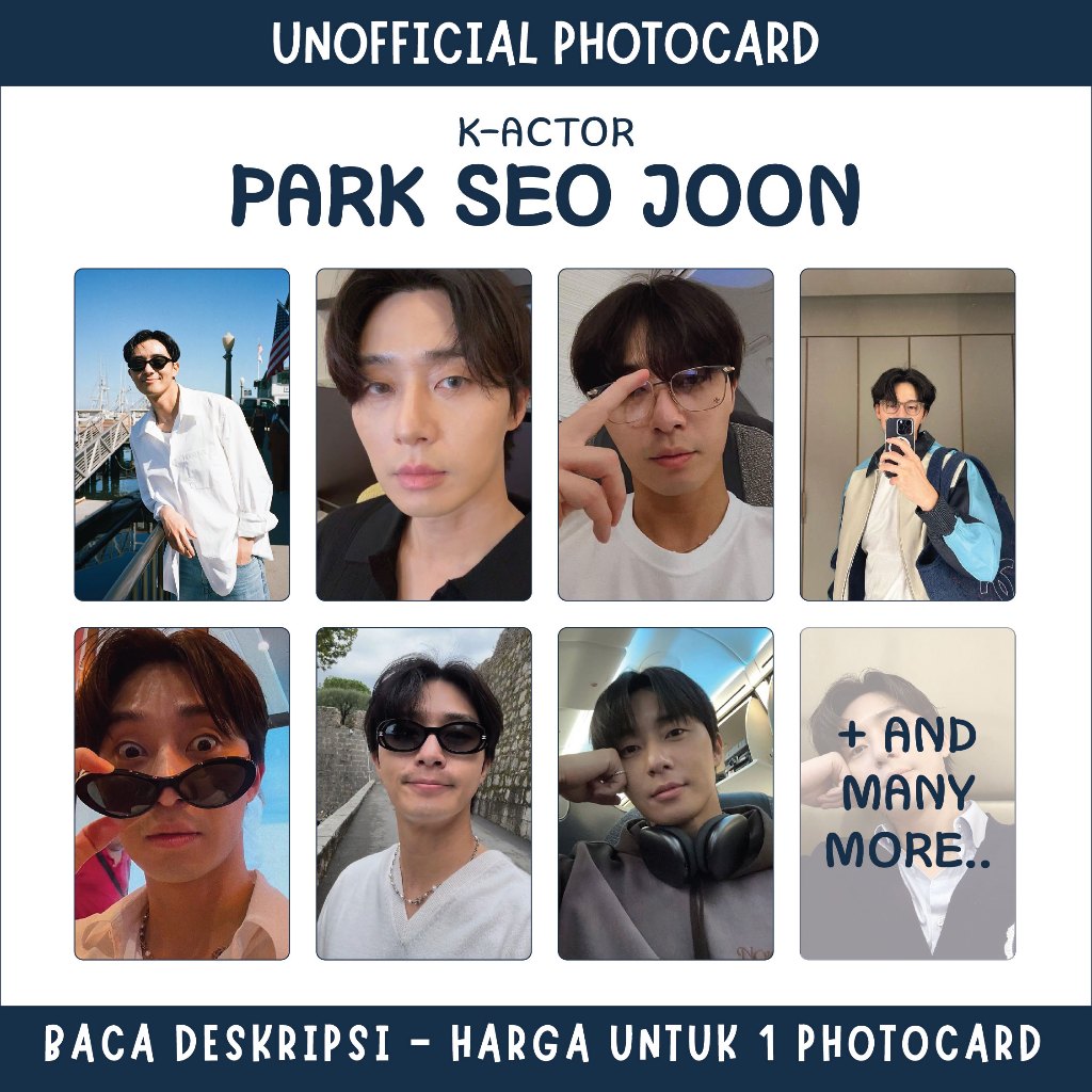 SELCA KOREAN ACTOR PHOTOCARD - PARK SEO JOON