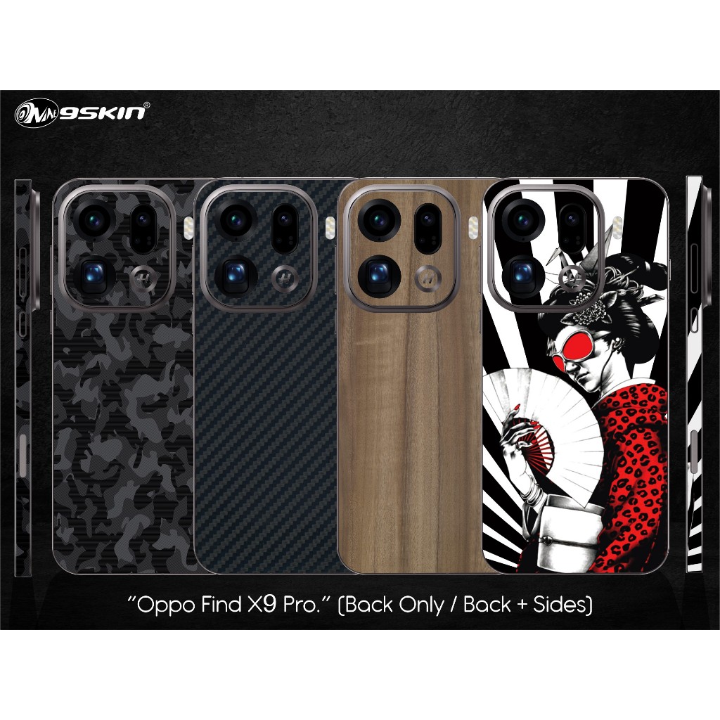9skin Oppo Find X9 Pro Back Case Skin Custom Carbon Leather Special Texture