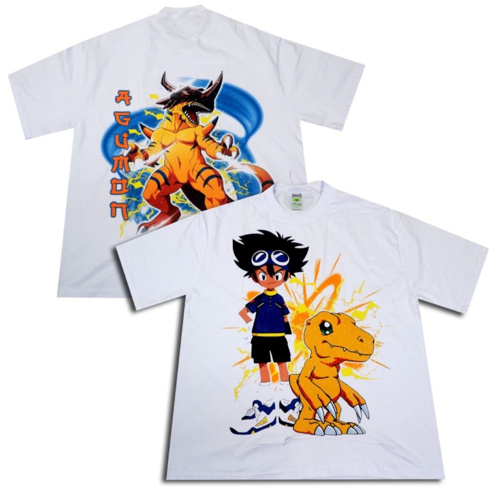 ZWLF CLOTH - DIGIMON AGUMON ANIME TSHIRT เสื้อยืด OVERSIZE AGUMON