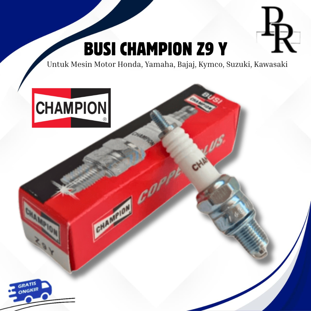 ORIGINAL CHAMPION Z9Y MOTORCYCLE SPARK PLUG สําหรับ HONDA YAMAHA, REVO, MIO, KAWASAKI, ETC. รถจักรยา