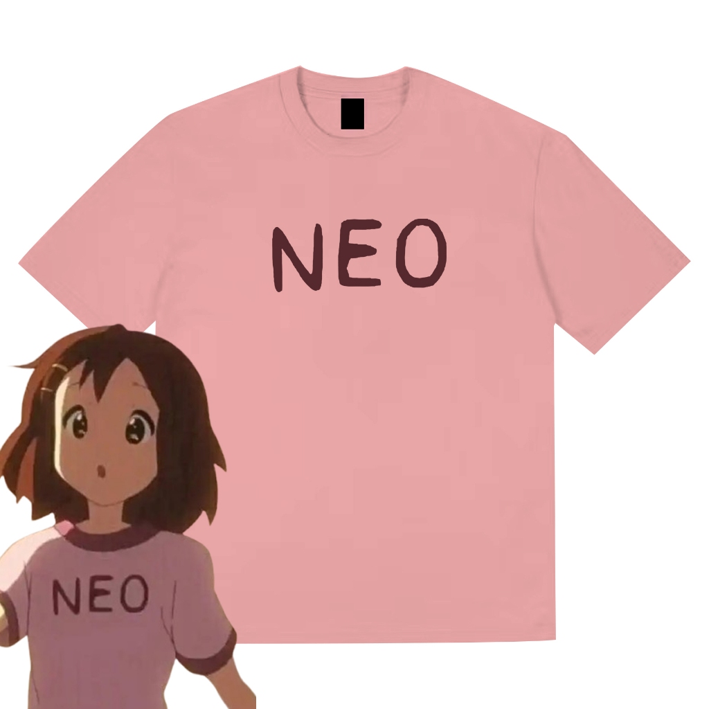 KATUN เสื้อยืด Anime K-ON Hirasawa Yui Akiyama Mio Writing NEO เขียนผ้าฝ้าย 100%