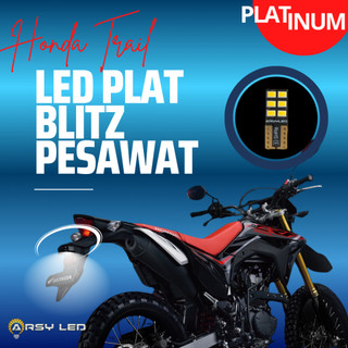 ARSY LED Blitz Mode Pesawat Lampu Plat Nomor Motor Honda CRF 150 150L Platinum Super Bright