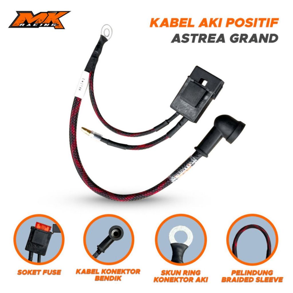 MK Racing Positive สายแบตเตอรี่ลบ Dynamo Astraa Grand Legenda