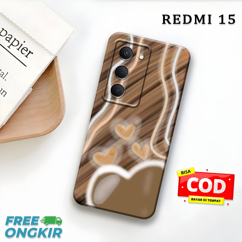 HP เคสโทรศัพท์ Redmi 15 4g ล่าสุด - เคสโทรศัพท์ Redmi 15 4g - Elzora.id - เคสแฟชั่นสีน้ําตาล - เคสเด
