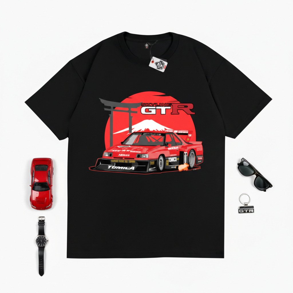 KARIMAKE Nissan Skyline GTR R34 R30 Tomica Racing เสื้อยืดยานยนต์ JDM สไตล์ญี่ปุ่น
