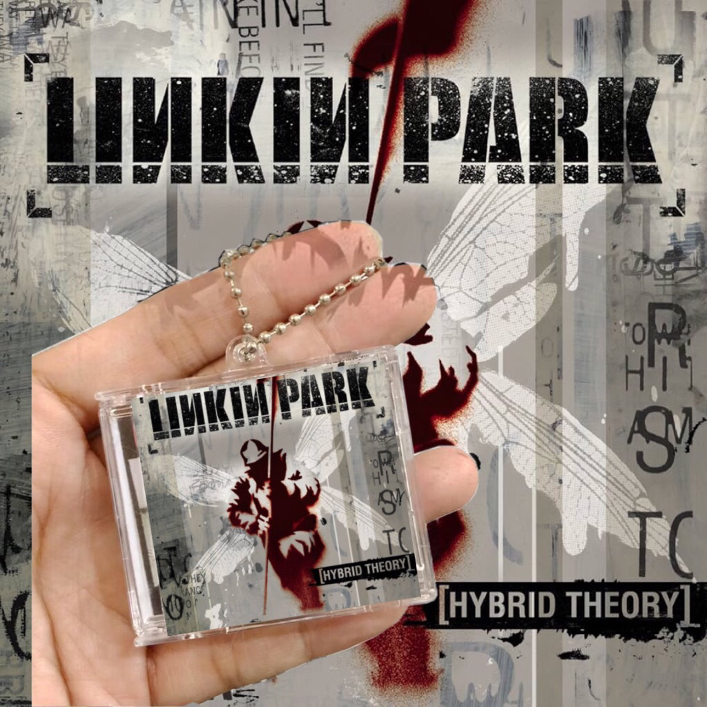 GANTUNGAN Linkin Park Mini CD อัลบั้ม NFC พวงกุญแจขนาดเล็กเชื่อมต่อ Spotify iTunes Apple