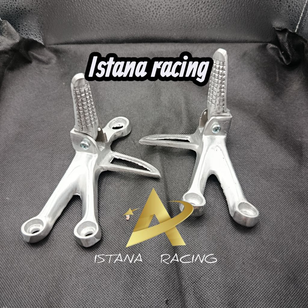 Satria Fu พักเท้าหลัง Satria Fu สีเงิน | Footstep racing SPORT vega ใหม่ - jupter burhan - juputer -