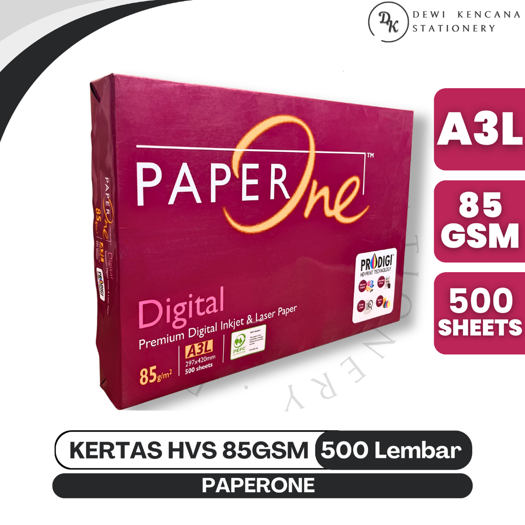 PaperOne A3L 85gr Digital HVS Paper 1 Ream (500 แผ่น) กระดาษภาพถ่าย