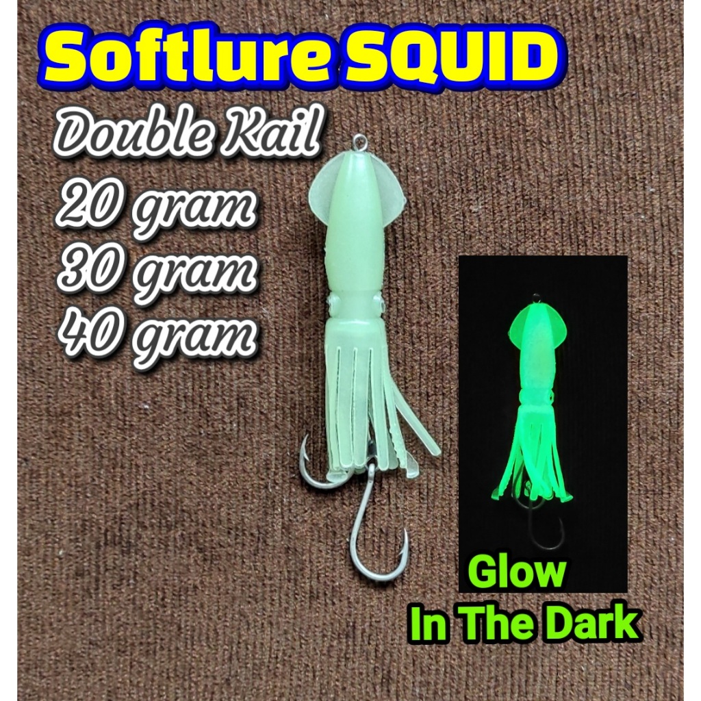 เหยื่อจมน้ําอ่อน รุ่น SQUID เหยื่อปลา เหยื่ออ่อน LURE SQUID JIG SQUID