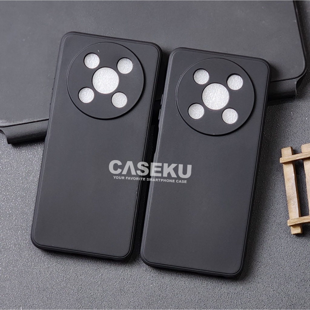 Itel RS4 Case Softcase Candy Macaron Square Black Plain Case Itel RS4