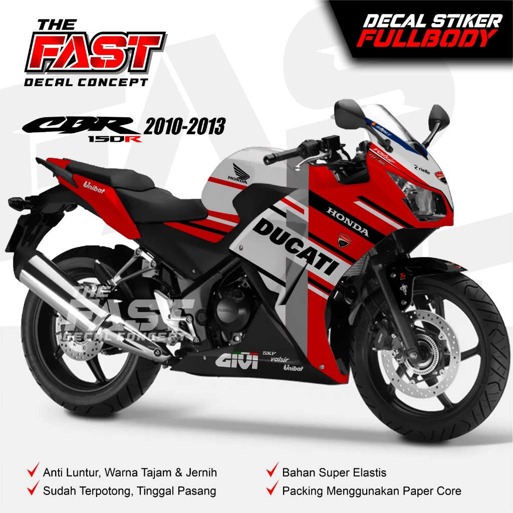 ใหม่ล่าสุด DECAL HONDA CBR K45 DUCATI FULLBODY - STRIPING สติ๊กเกอร์ LIST VARIATION HONDA CBR K45 St