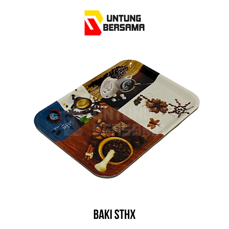 ONYX TRAY/STHX WOODEN PATTERN/SQUARE TRAY