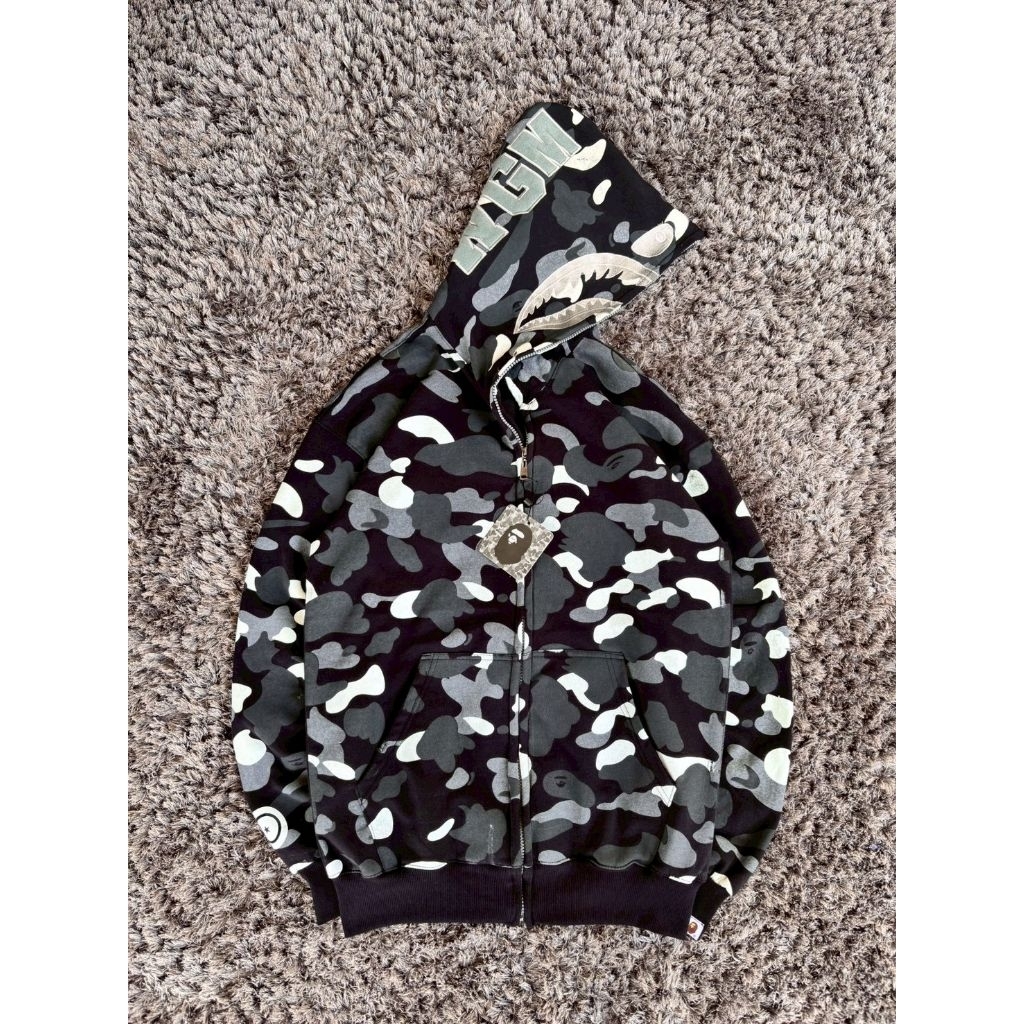 BAPE GLOW BORDER ZIPPER HOODIE