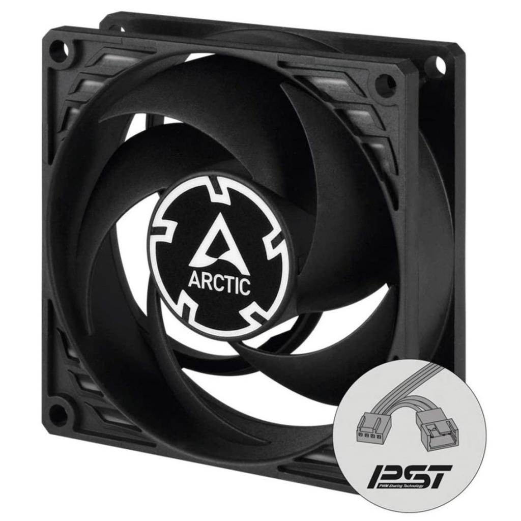 ARCTIC P8 PWM PST BLACK SINGLE PACK - พัดลม 80 มม