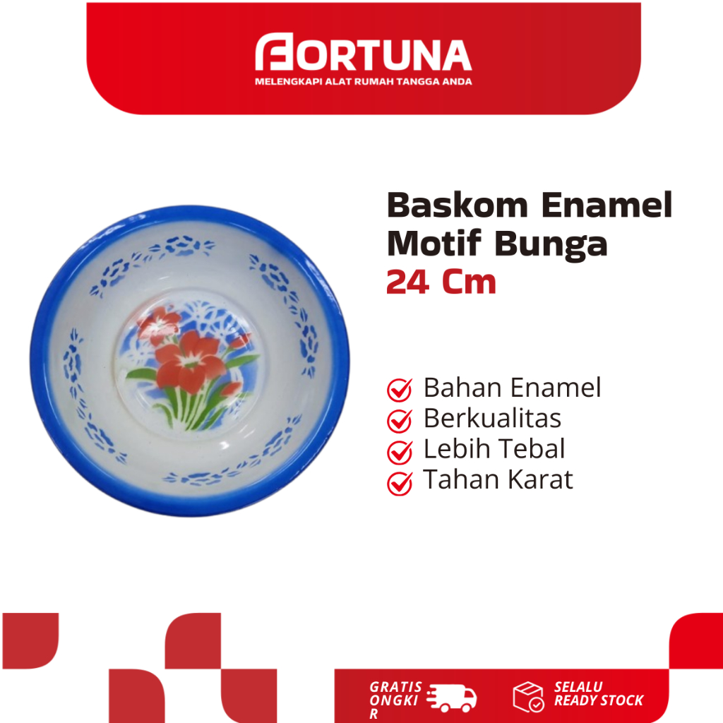 อ่างเคลือบดอกไม้ KB 24 ซม.