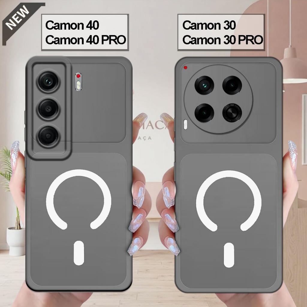 เคส Tecno CAMON 40 | CAMON 40 Pro _เคส CAMON 30 | CAMON 30 PRO - ปลอกสีดําใสยืดหยุ่น