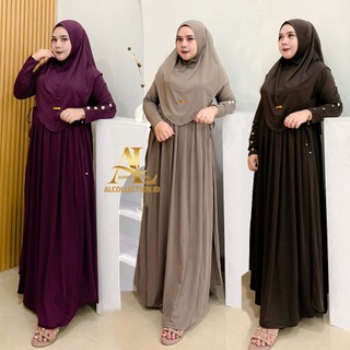 Gamis Abaya Innara Jersey Set Hijab Latest Daily Umrah Muslim Nursing Friendly